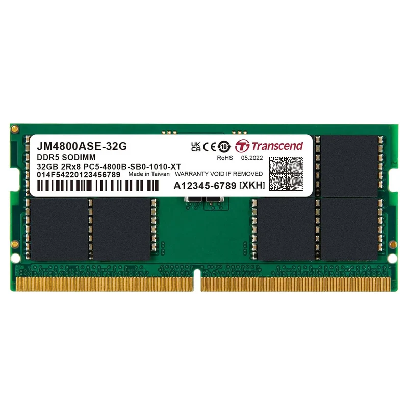Transcend JETRAM 32GB DDR5 4800MHz U-DIMM 2Rx8 CL40 1.1V (JM4800ASE-32G)