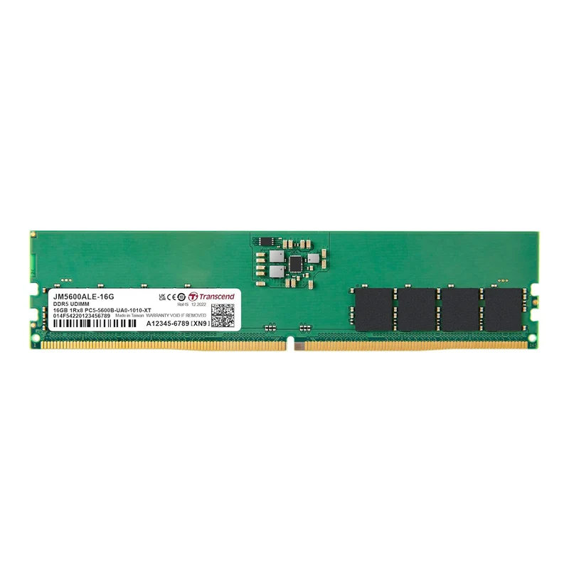 Transcend JETRAM DDR5 5600MHz U-DIMM 1Rx8 CL46 1.1V (16GB, 24GB) (JM5600ALE-16G, JM5600ALE-24G)