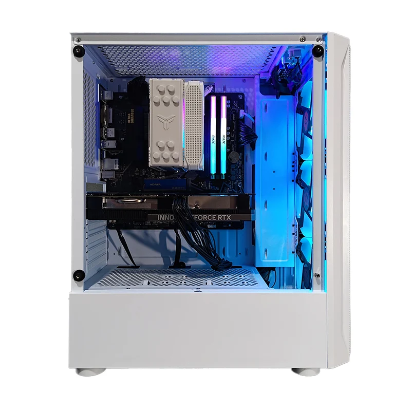Alpha Aurora White Desktop Gaming PC | AMD Ryzen 5 5500 | 16 GB RAM | 512 GB SSD | RTX 4060 | Windows 11 Pro