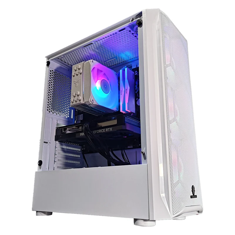 Alpha Aurora White Desktop Gaming PC | AMD Ryzen 5 5500 | 16 GB RAM | 512 GB SSD | RTX 4060 | Windows 11 Pro