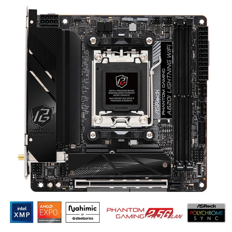 Asrock A620I Lightning Wifi DDR5 Phantom Gaming AM5 Motherboard