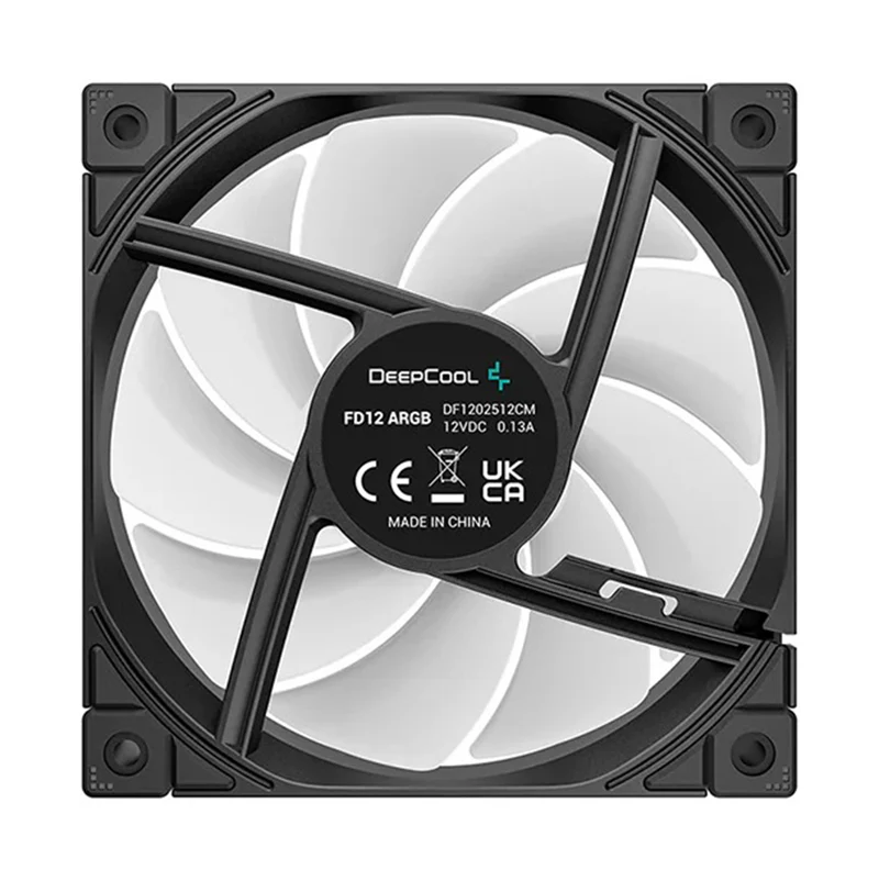 DeepCool FD12 ARGB Single 120mm Fan (Black, White)