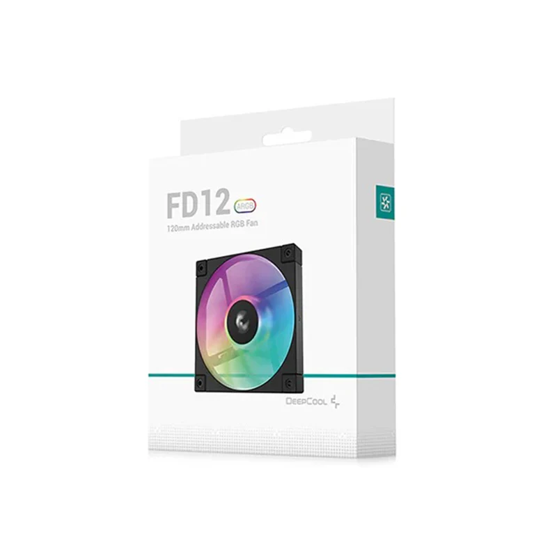 DeepCool FD12 ARGB Single 120mm Fan (Black, White)
