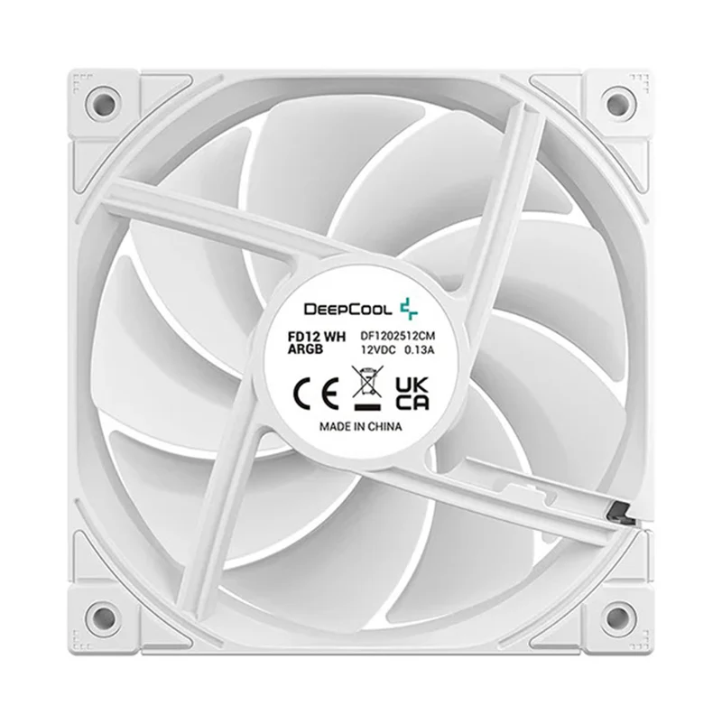 DeepCool FD12 ARGB Single 120mm Fan (Black, White)