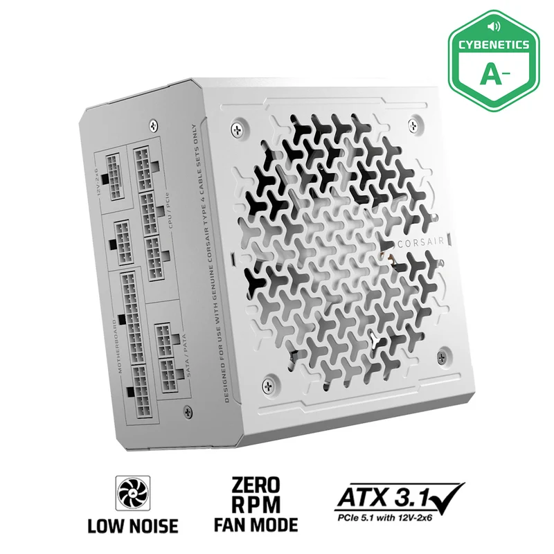 Corsair RMe Series RM1000e - Fully Modular Low-Noise ATX Power Supply (White) (CP-9020294-NA)