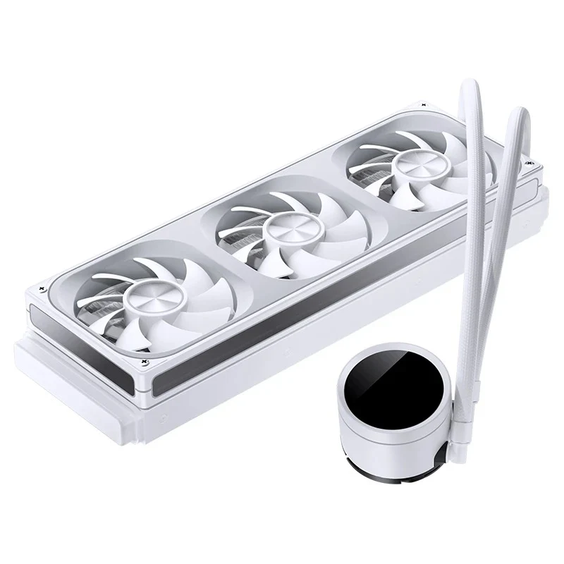 Jonsbo TH-360 ARGB AIO 360mm Liquid CPU Cooler w/ Temperature Display (Black, White)