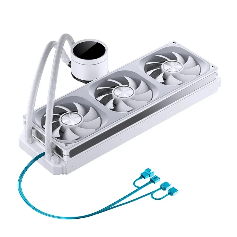 Jonsbo TH-360 ARGB AIO 360mm Liquid CPU Cooler w/ Temperature Display (Black, White)