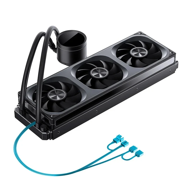 Jonsbo TH-360 ARGB AIO 360mm Liquid CPU Cooler w/ Temperature Display (Black, White)