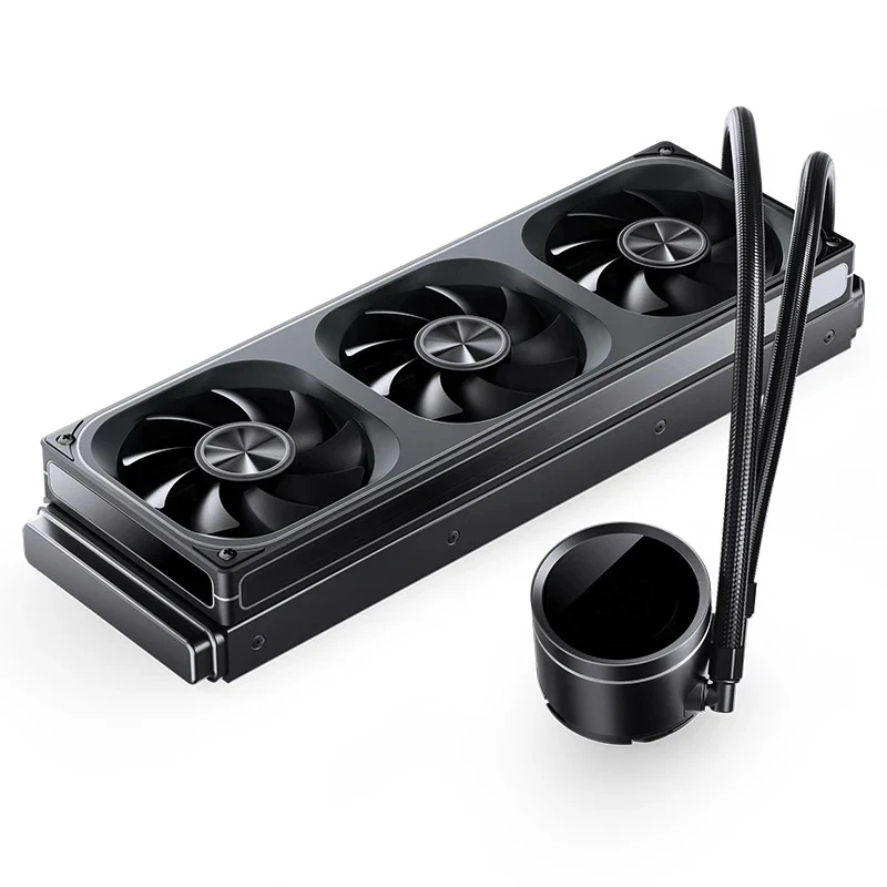 Jonsbo TH-360 ARGB AIO 360mm Liquid CPU Cooler w/ Temperature Display (Black, White)