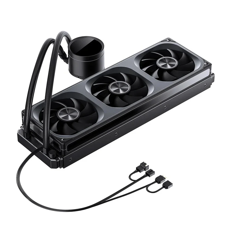 Jonsbo TH-360 ARGB AIO 360mm Liquid CPU Cooler w/ Temperature Display (Black, White)