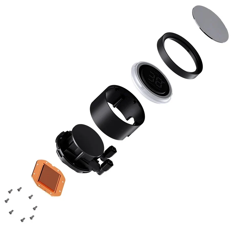 Jonsbo TH-360 ARGB AIO 360mm Liquid CPU Cooler w/ Temperature Display (Black, White)