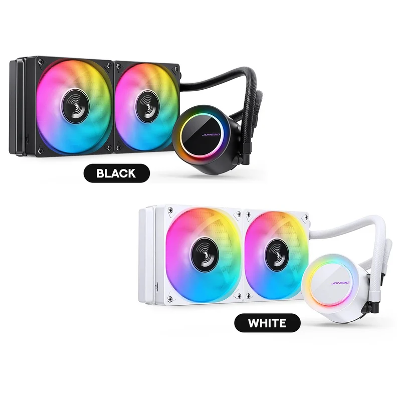 Jonsbo TG-240 ARGB 240MM Water/Liquid CPU Cooler (Black, White)