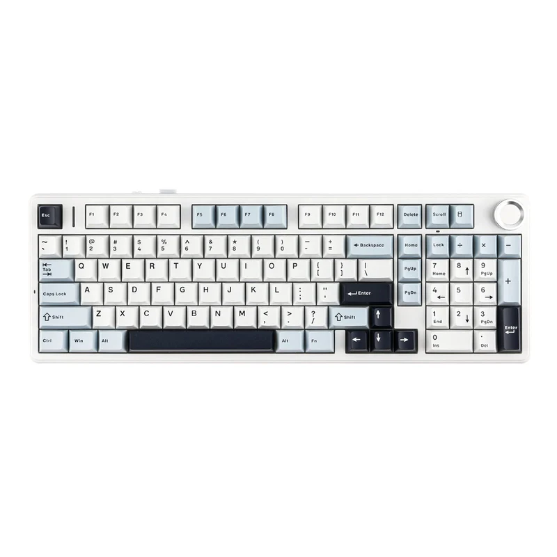 Aula F99 Pro Tri-Mode 96% 100-Key Gasket-Mounted Mechanical Keyboard with Knob (Star Vector Switch) (Blue/White/Black)