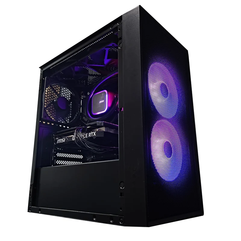 Sigma Air M2 Black Desktop Gaming PC | Intel i5 14400F | 32GB RAM | 1TB SSD | with WiFi + Bluetooth | GeForce RTX 4060 TI OC | Windows 11 Pro