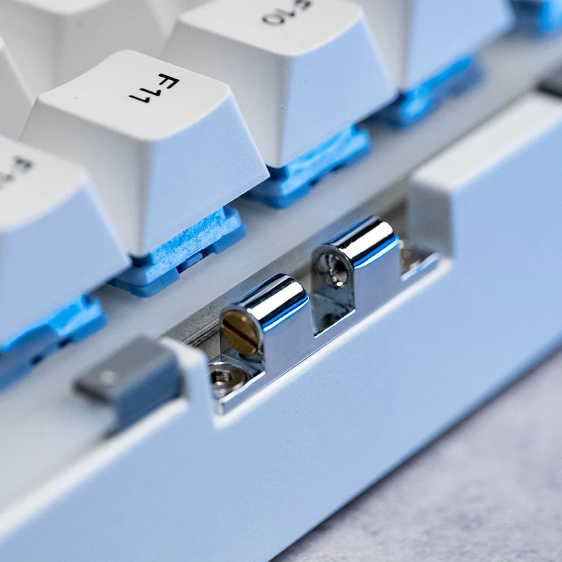 MonsGeek M1 V5 Black on White Aluminum Case Multi-Mode RGB Hot-Swappable Mechanical Keyboard (Akko Mirror Switch, Akko Cilantro Switch)