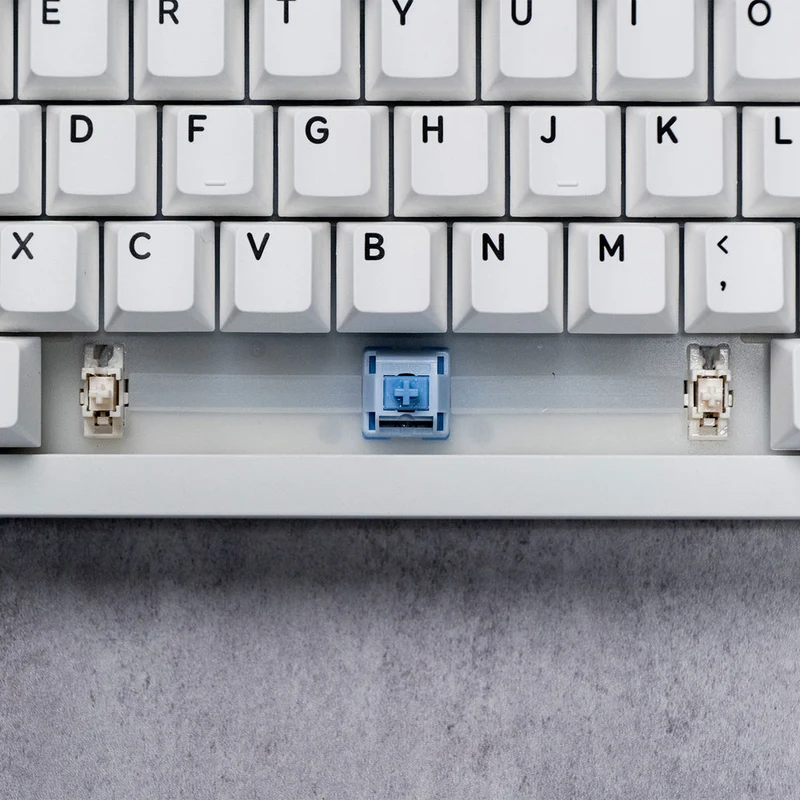 MonsGeek M1 V5 Black on White Aluminum Case Multi-Mode RGB Hot-Swappable Mechanical Keyboard (Akko Mirror Switch, Akko Cilantro Switch)