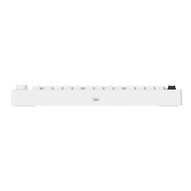 MonsGeek M1 V5 Black on White Aluminum Case Multi-Mode RGB Hot-Swappable Mechanical Keyboard (Akko Mirror Switch, Akko Cilantro Switch)