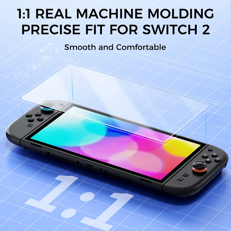 IINE Tempered Glass with Alignment Frame 2-Pack for Nintendo Switch 2 (L1077)