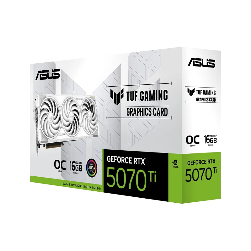 Asus TUF Gaming GeForce RTX 5070 Ti OC 16GB GDDR7 Graphics Card (White)