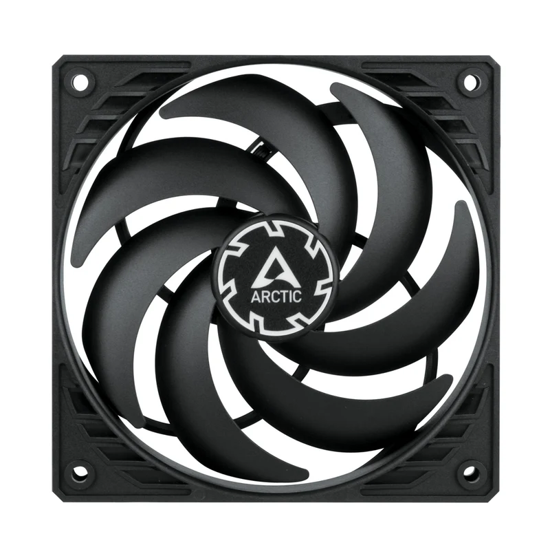 Arctic P12 Slim PWM PST | 120mm Low-Profile PWM Fan with Cable Splitter (Black) (3-Pack)