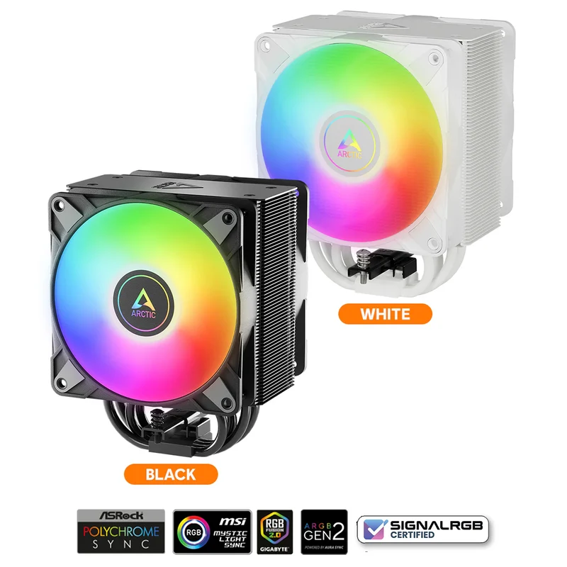 Arctic Freezer 36 A-RGB Multi Compatible Tower CPU Cooler with A-RGB (Black, White)