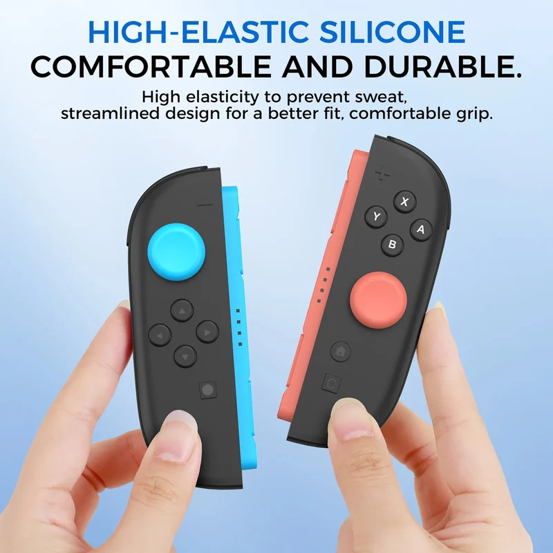 IINE Dual-Height Silicone Joystick Cap for Nintendo Switch 2 (Blue/Orange) (L1121)