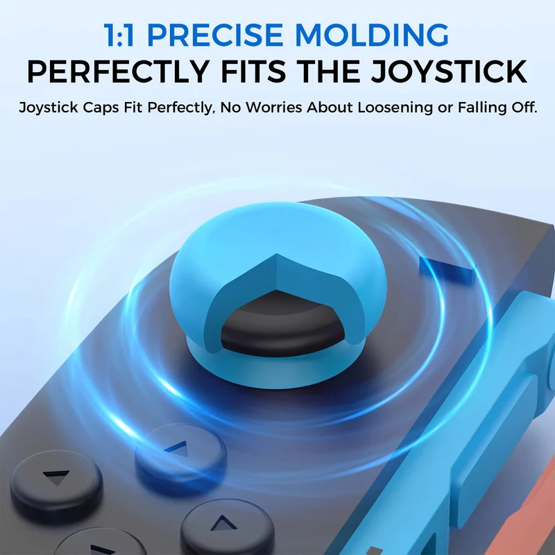 IINE Dual-Height Silicone Joystick Cap for Nintendo Switch 2 (Blue/Orange) (L1121)