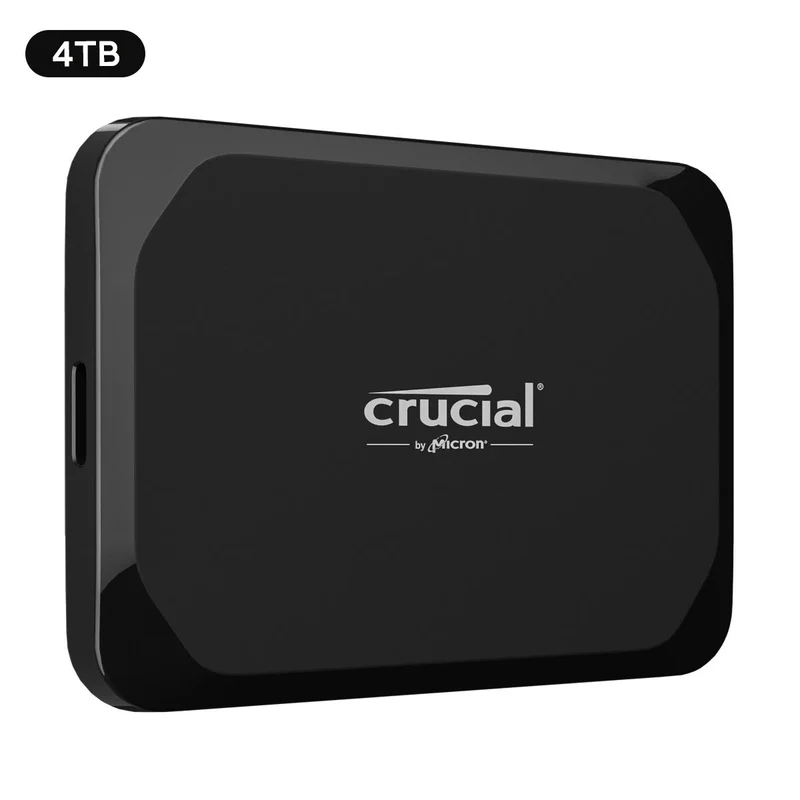 Crucial X9 USB 3.2 Gen-2 (10Gb/s) 1050MB/s Read Type-C Portable SSD (1TB, 2TB, 4TB)