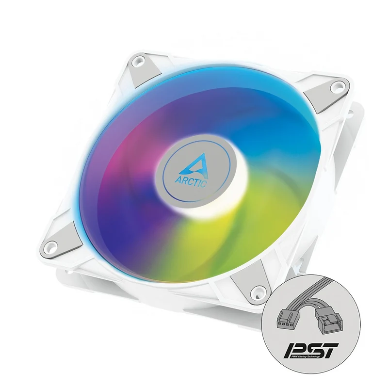 Arctic P14 PWM PST A-RGB Semi-Passive 140mm PWM Single Fan with Digital A-RGB (Black, White)