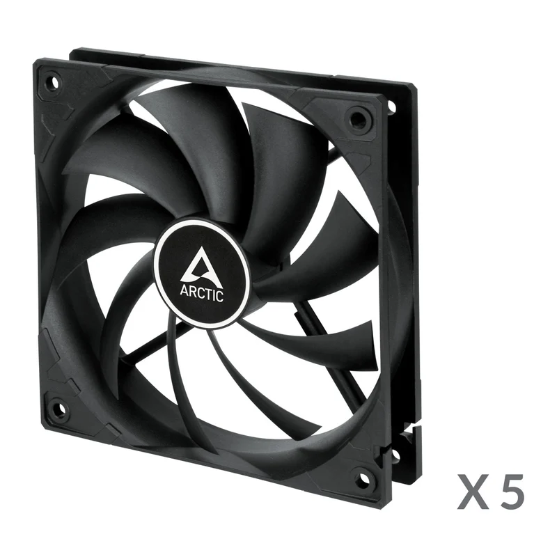 Arctic F12 120mm 5 Pack Fan (Black) (ACFAN00248A)