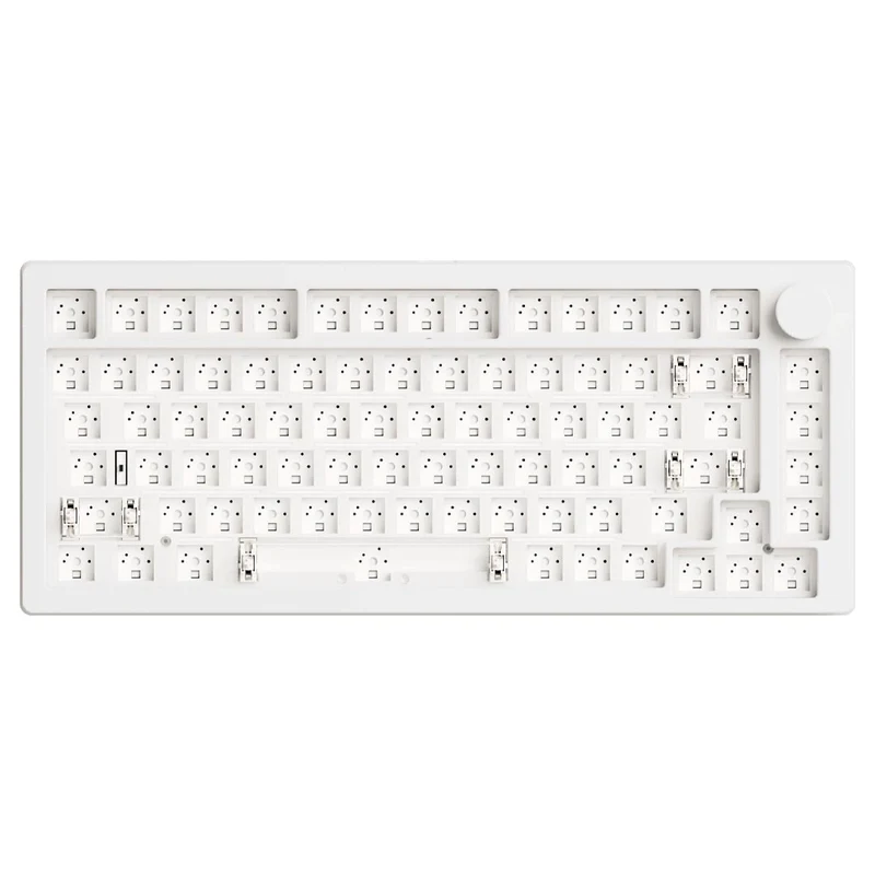 MonsGeek M1 V5 VIA Barebone DIY Kit Aluminum Case Multi-Mode RGB Hot-Swappable Mechanical Keyboard (Moonlight White)