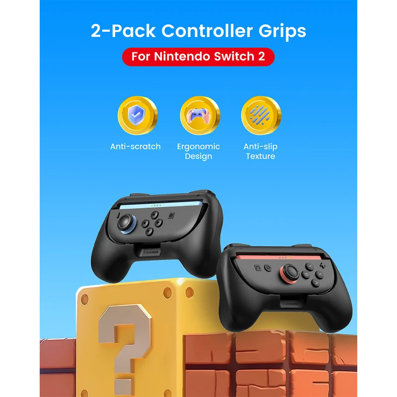 Transnovo Controller Case Shell for Nintendo Switch 2 (Black) (NS2-GA04)