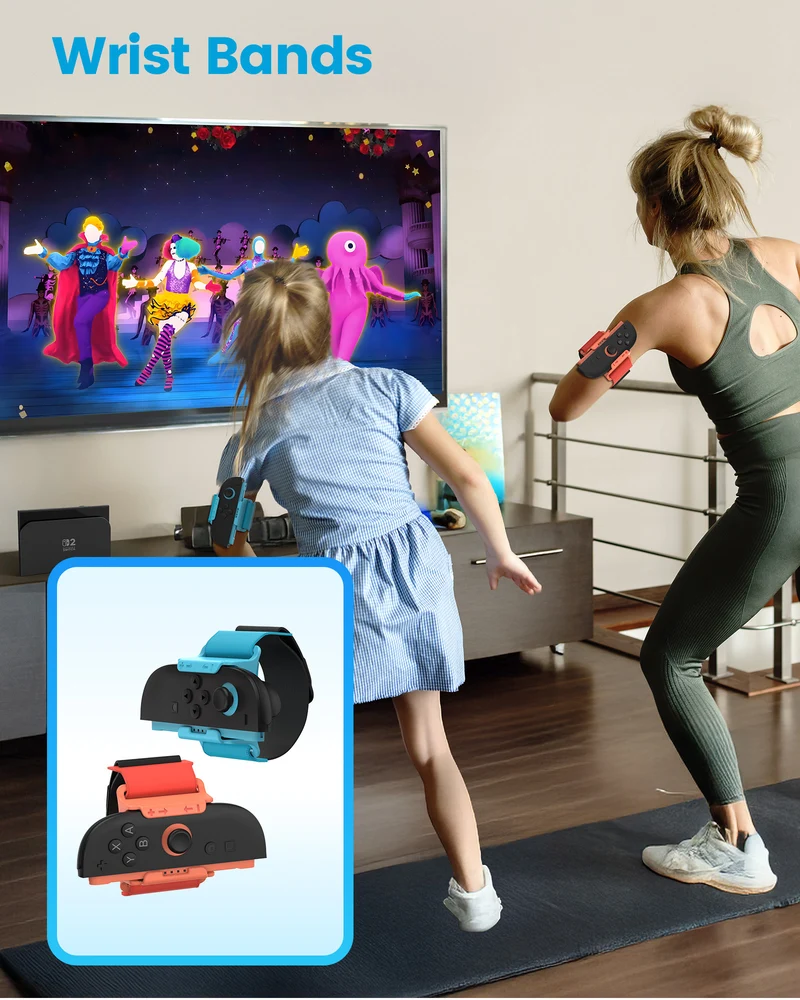 Transnovo 12-in-1 Sportswear Accessories Bundle for Nintendo Switch 2 Joy-Pad (Blue/Orange) (NS2-GA01)