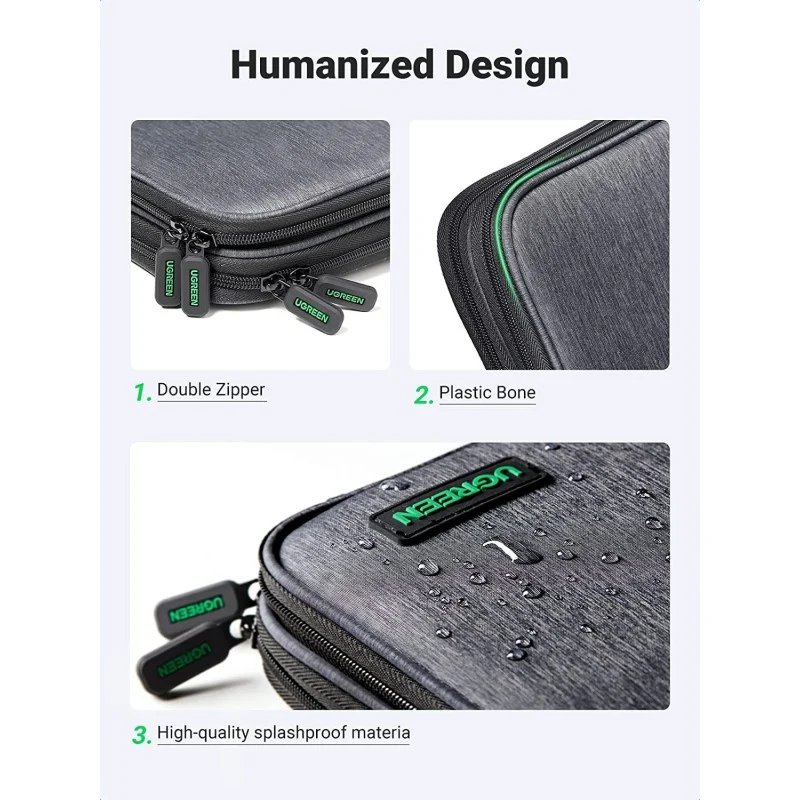 Ugreen Electronics Travel Organizer (Gray) (LP139/50147)