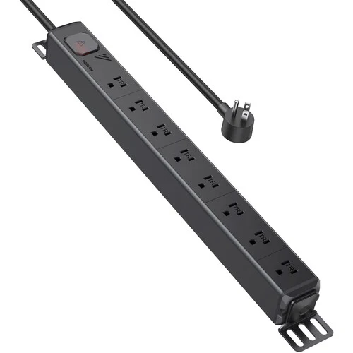 Ugreen 8-Outlet Rack Mount PDU Surge Protector (Black) (S111/25354)
