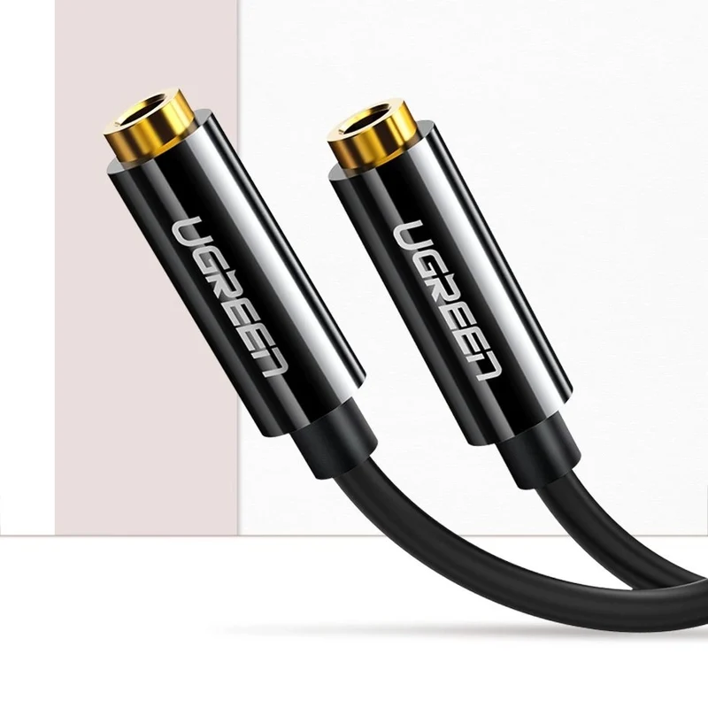 Ugreen 3.5mm Stereo Audio Splitter Cable - 20cm Black (AV134/20816)