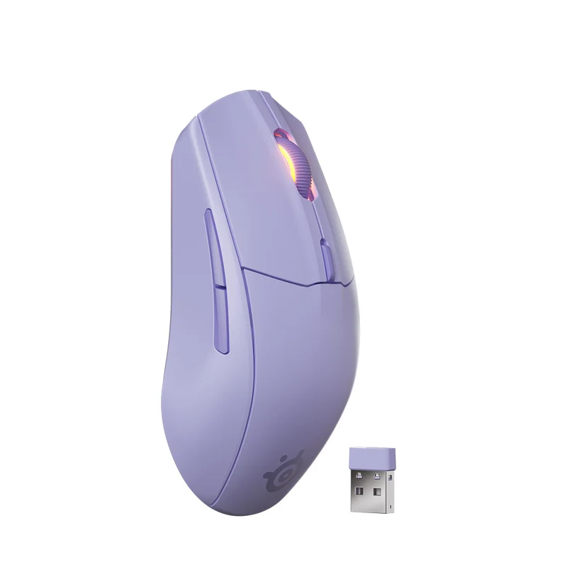 SteelSeries Rival 3 Wireless Gen 2 TrueMove Air Sensor Gaming Mouse (Black, White, Aqua, Lavender) (62523, 62524, 62526, 62525)