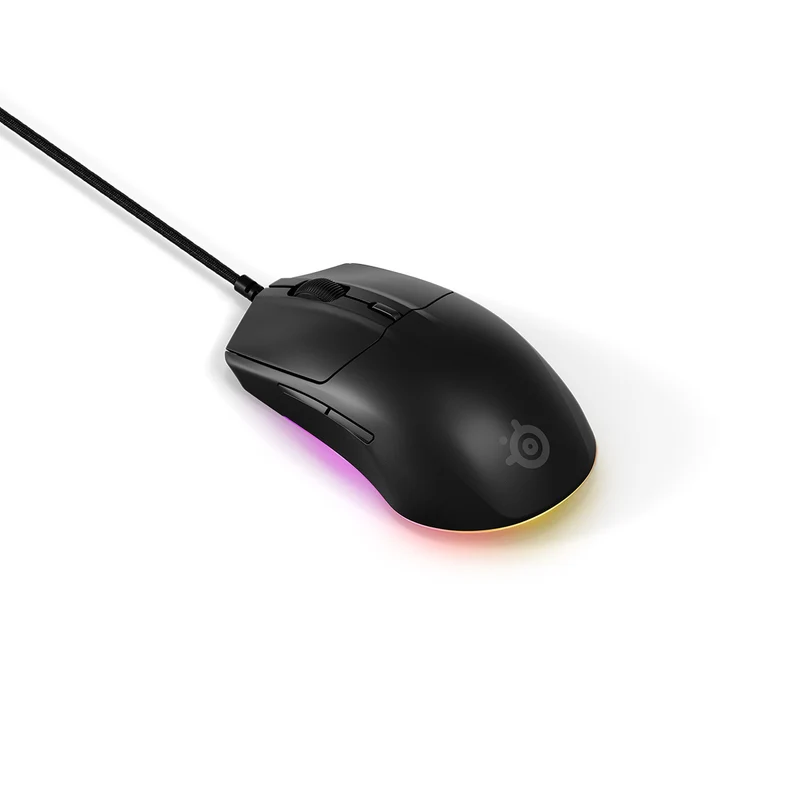 SteelSeries Rival 3 Gen 2 Lightweight Gaming Mouse (Black, White) (62515, 62516)
