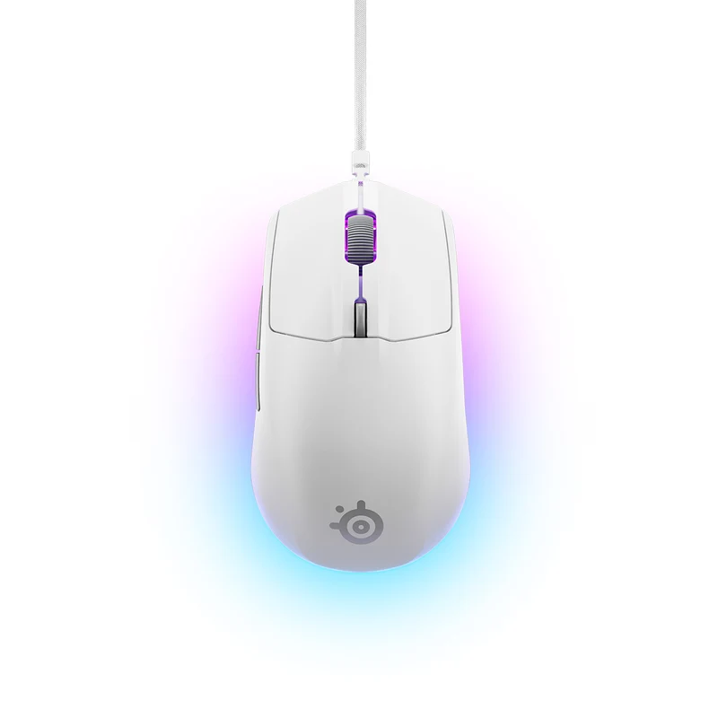 SteelSeries Rival 3 Gen 2 Lightweight Gaming Mouse (Black, White) (62515, 62516)