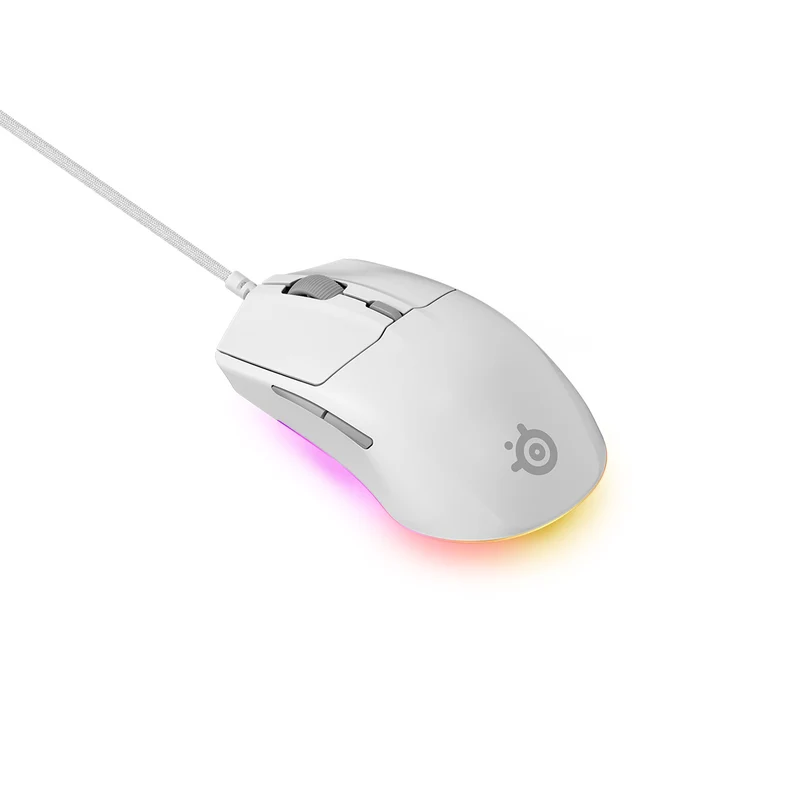SteelSeries Rival 3 Gen 2 Lightweight Gaming Mouse (Black, White) (62515, 62516)