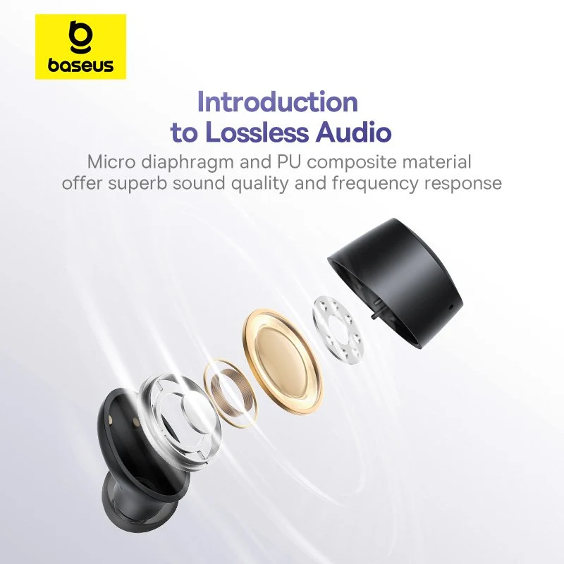 Baseus Bowie E18 True Wireless Earphone (Cosmic Black, Star Purple, Stellar White) (A00023800123-00, A00023800533-00, A00023800223-00)