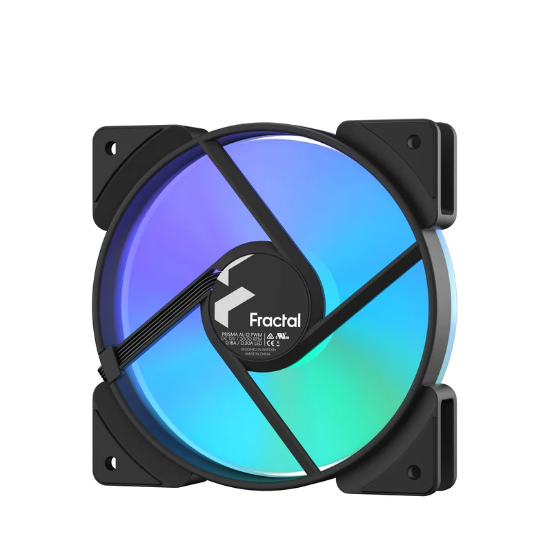 Fractal Design Prisma AL-12 PWM ARGB Computer Fan (Black, White) (FD-FAN-PRI-AL12-PWM, FD-FAN-PRI-AL12-PWM-WT)