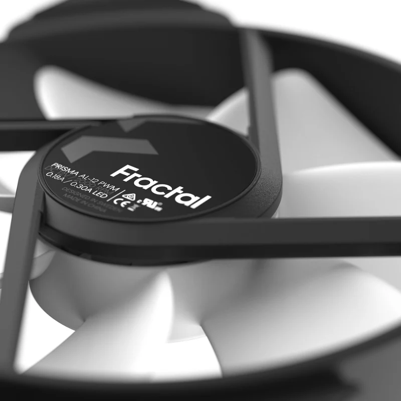 Fractal Design Prisma AL-12 PWM ARGB Computer Fan (Black, White) (FD-FAN-PRI-AL12-PWM, FD-FAN-PRI-AL12-PWM-WT)