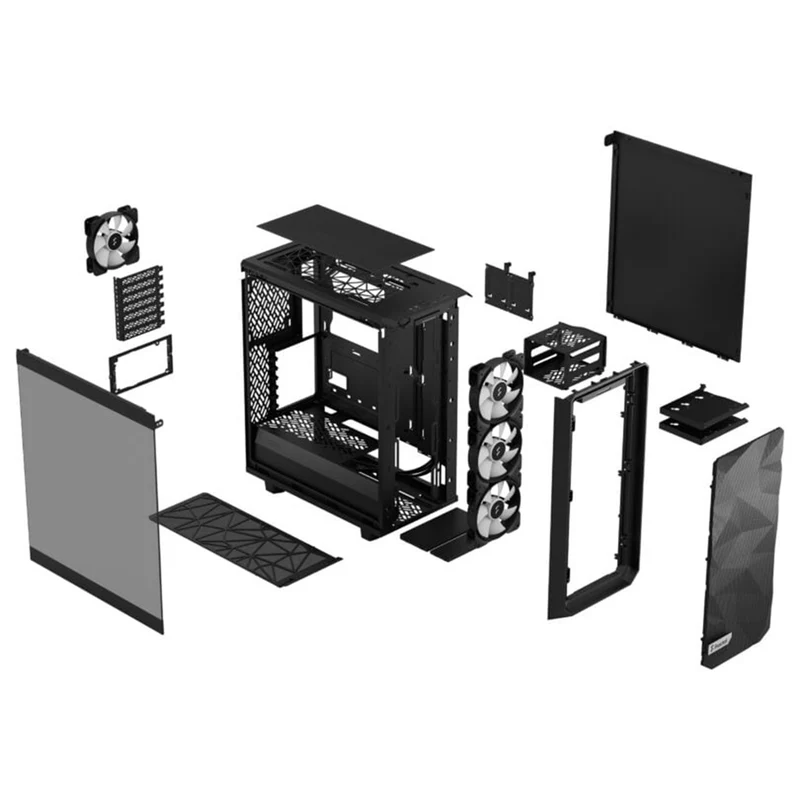 Fractal Design Meshify 2 Compact Lite Computer Case (RGB Black TG Light Tint) (FD-C-MEL2C-05)