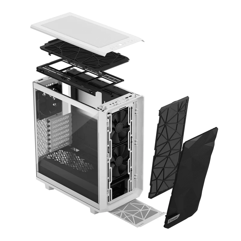 Fractal Design Meshify 2 Compact Computer Case (White TG Clear Tint) (FD-C-MES2C-05)