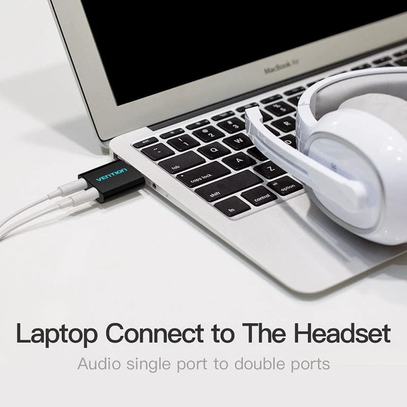 Vention USB External Sound Card Black Metal Type (VAB-S17-B)