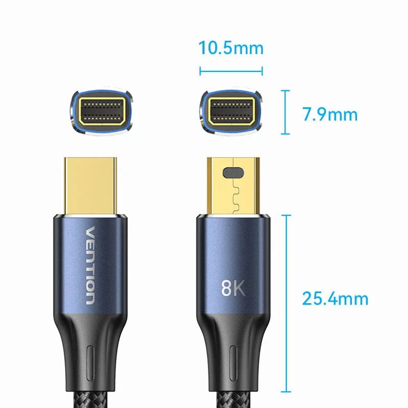 Vention 8K Mini DisplayPort Cable - 2M (HCGLH)