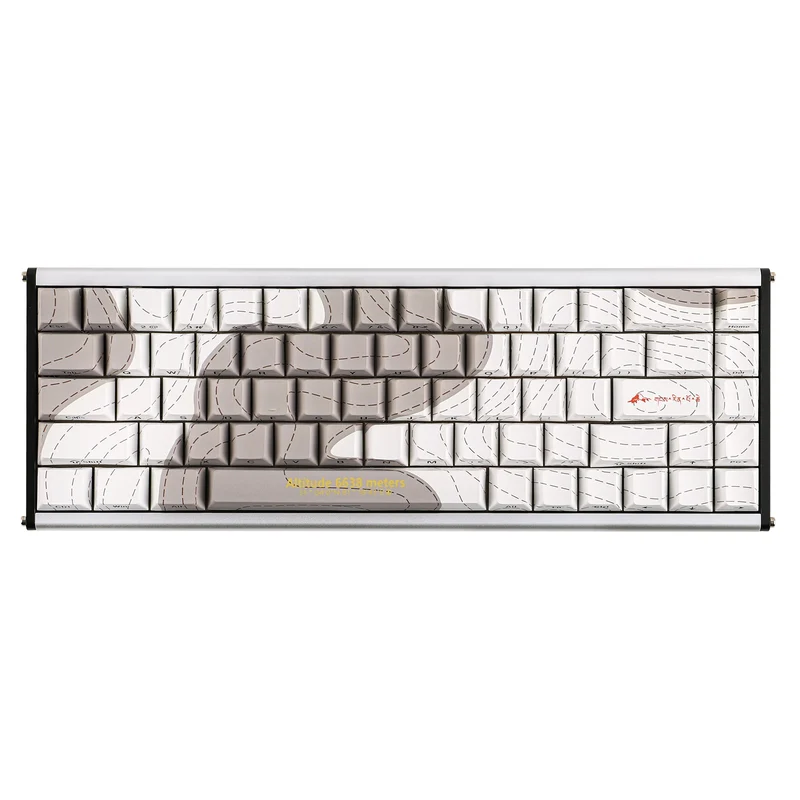 Ajazz ALUX68 Max RGB Wired 68-Keys Aluminum CNC Case Hot-Swappable Mechanical Keyboard (Mount Kailash: The Rhythm of Snow and Rock) (Aquarius Magnetic Switch)