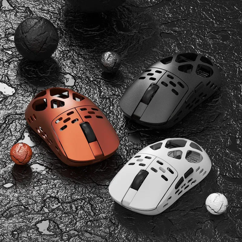 Ajazz AM3 Max Tri-Mode Ultra Lightweight Mouse (Black, White)