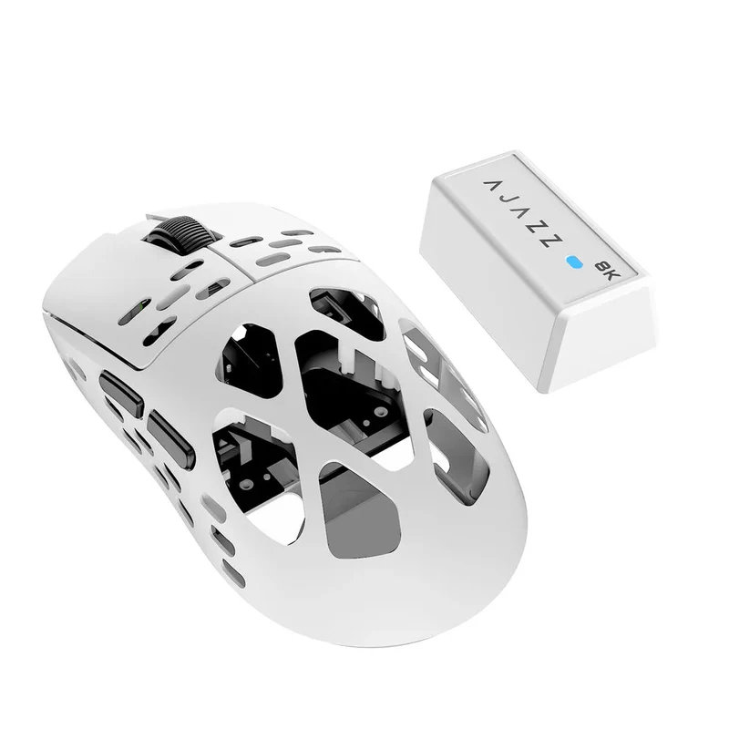 Ajazz AM3 Max Tri-Mode Ultra Lightweight Mouse (Black, White)
